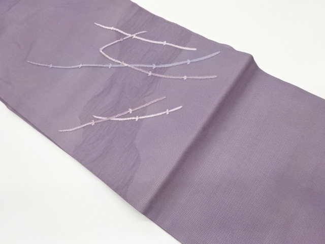 JAPANESE NAGOYA OBI FOR SUMMER / WOVEN ABSTRACT